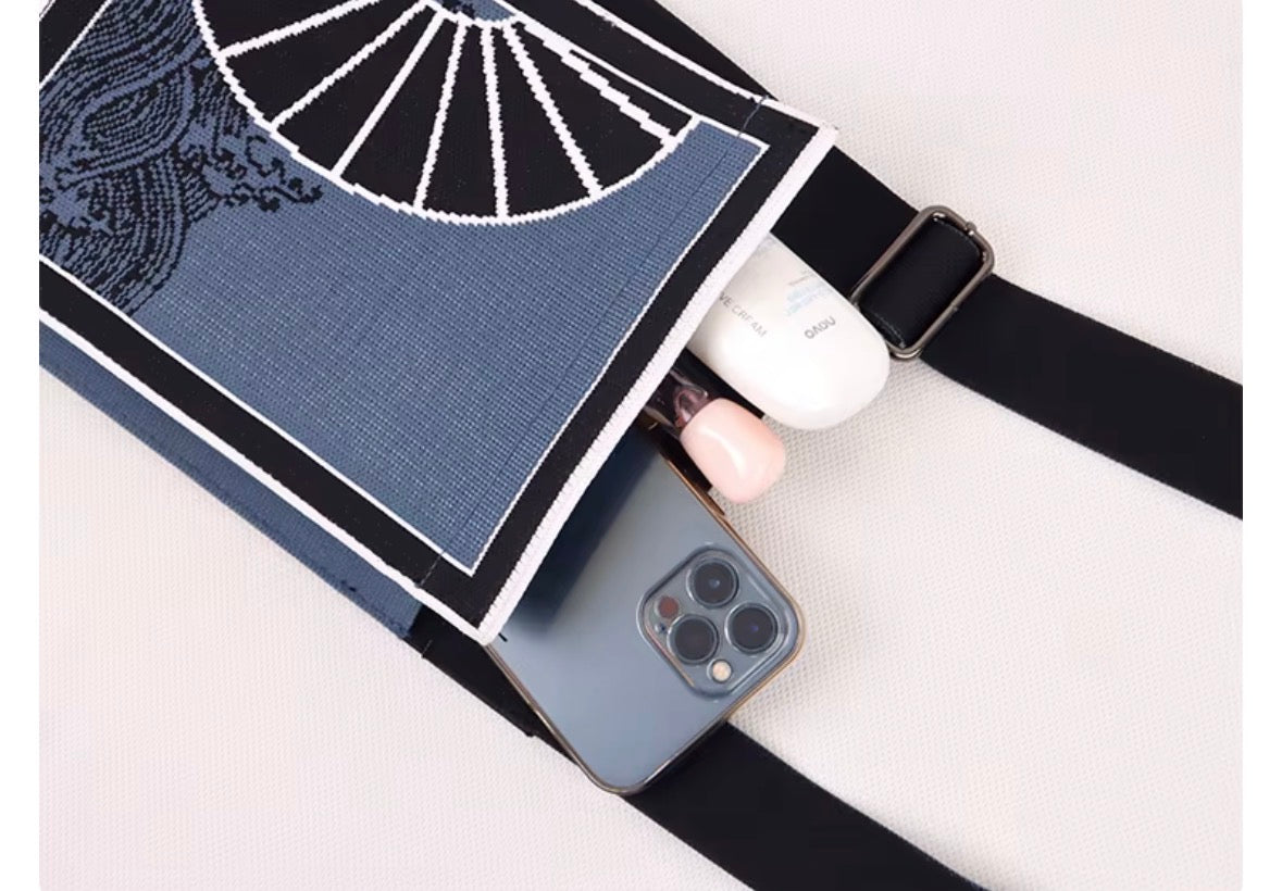 Blue and Black crossbag