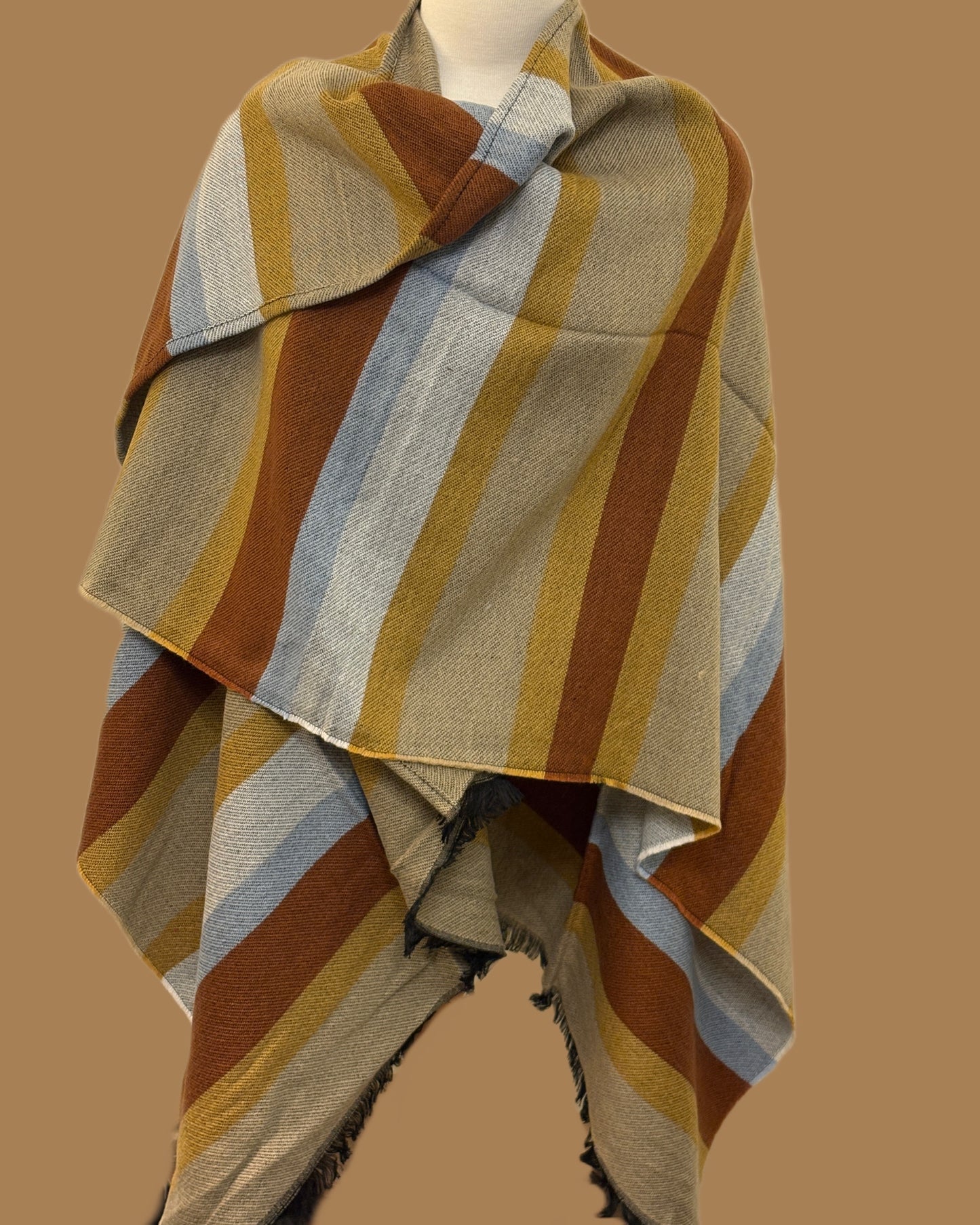 Colorful Wool Poncho