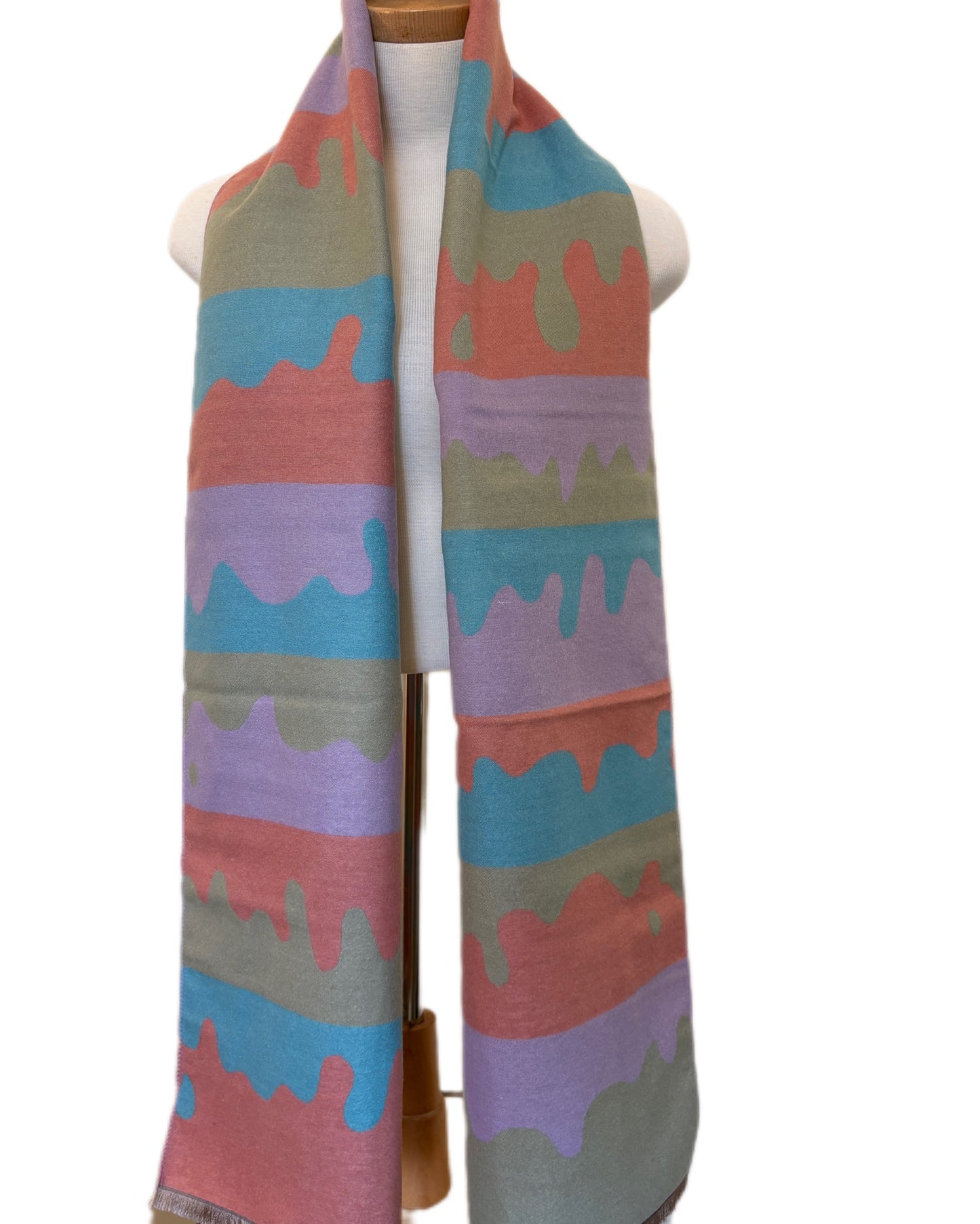 Pastel Colors Cashmere Shawl