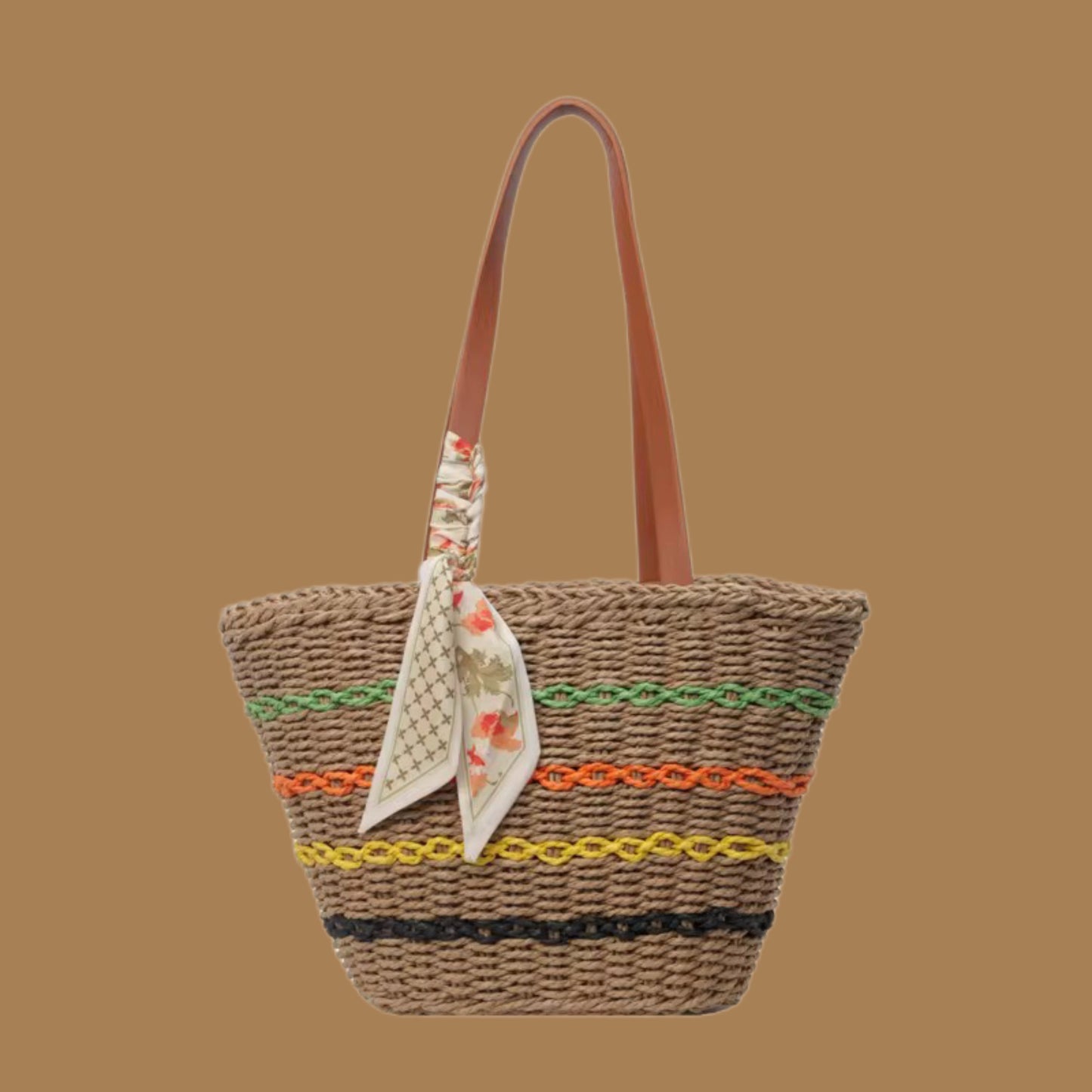 Colorful Thick Straw Bag