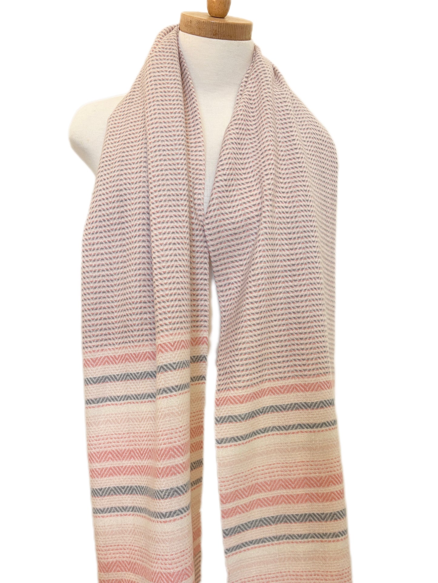 Pink Light Wool Shawl