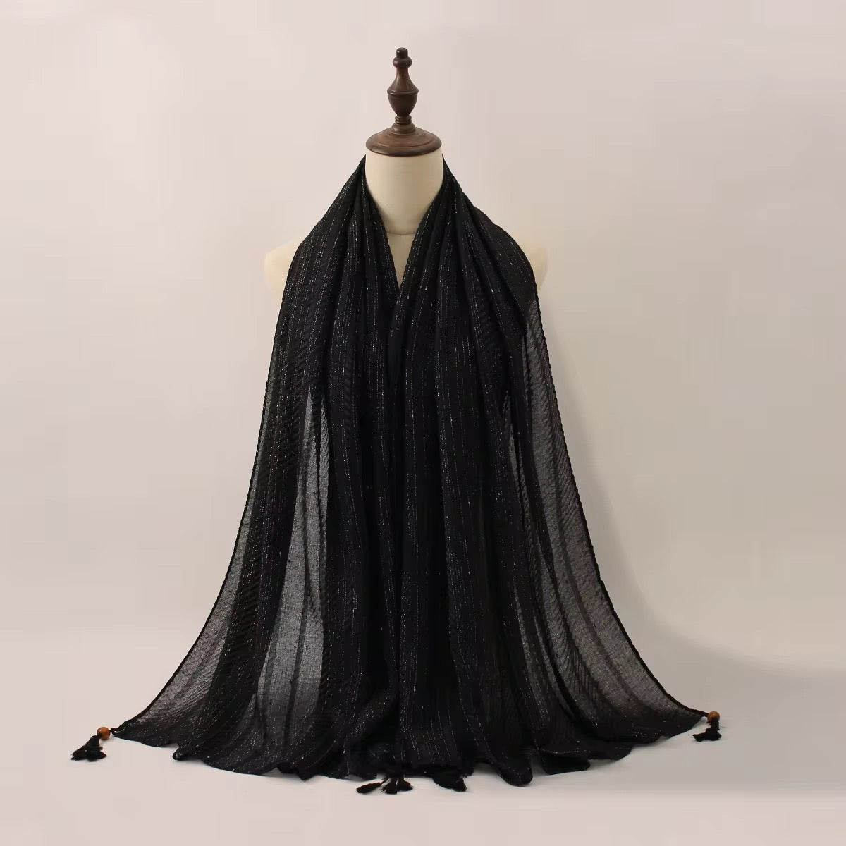 Black Viscose Scarf