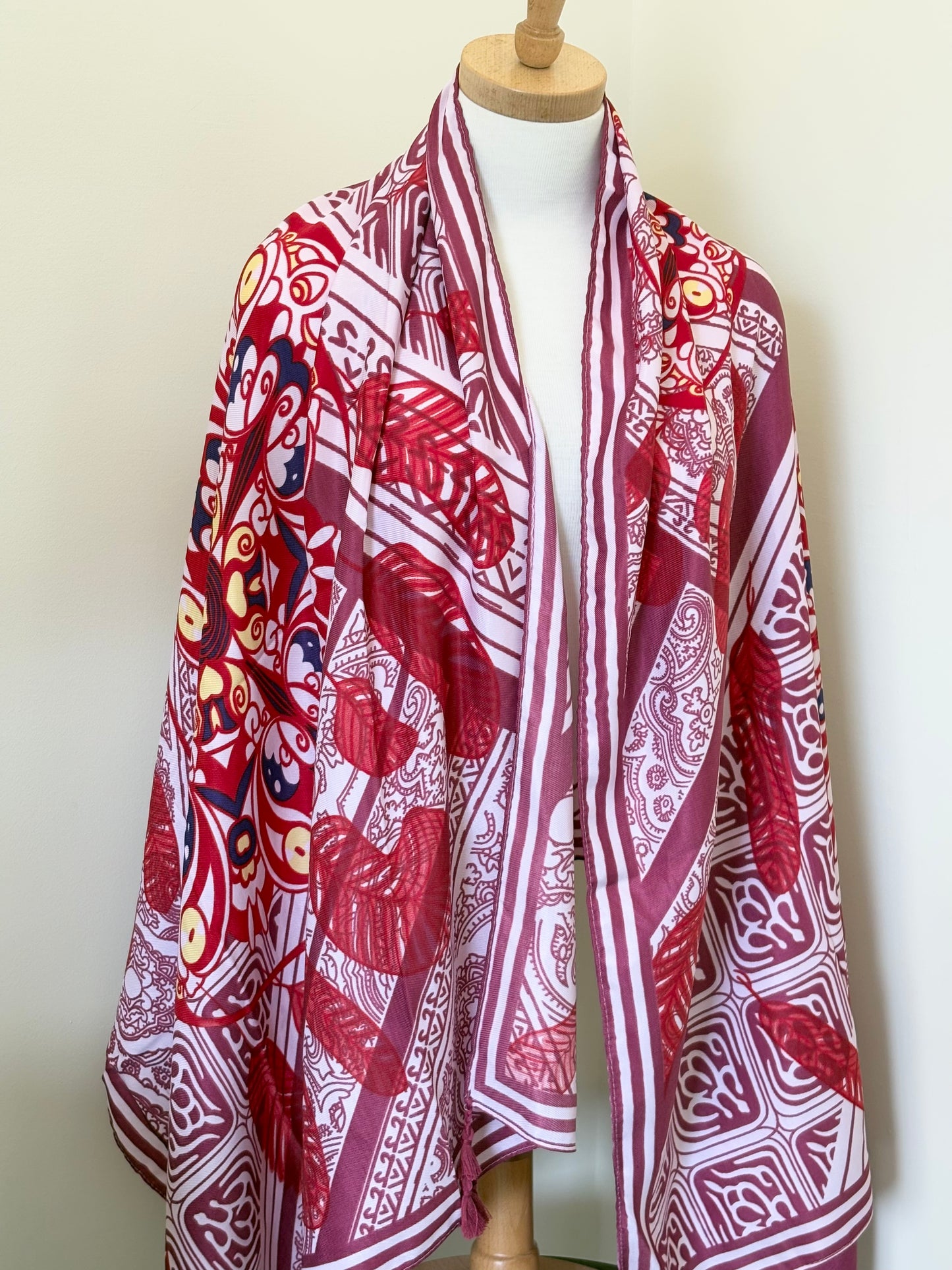 Red Thick Polyester Scarf