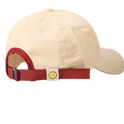 Beige Youth Cap with Red strap