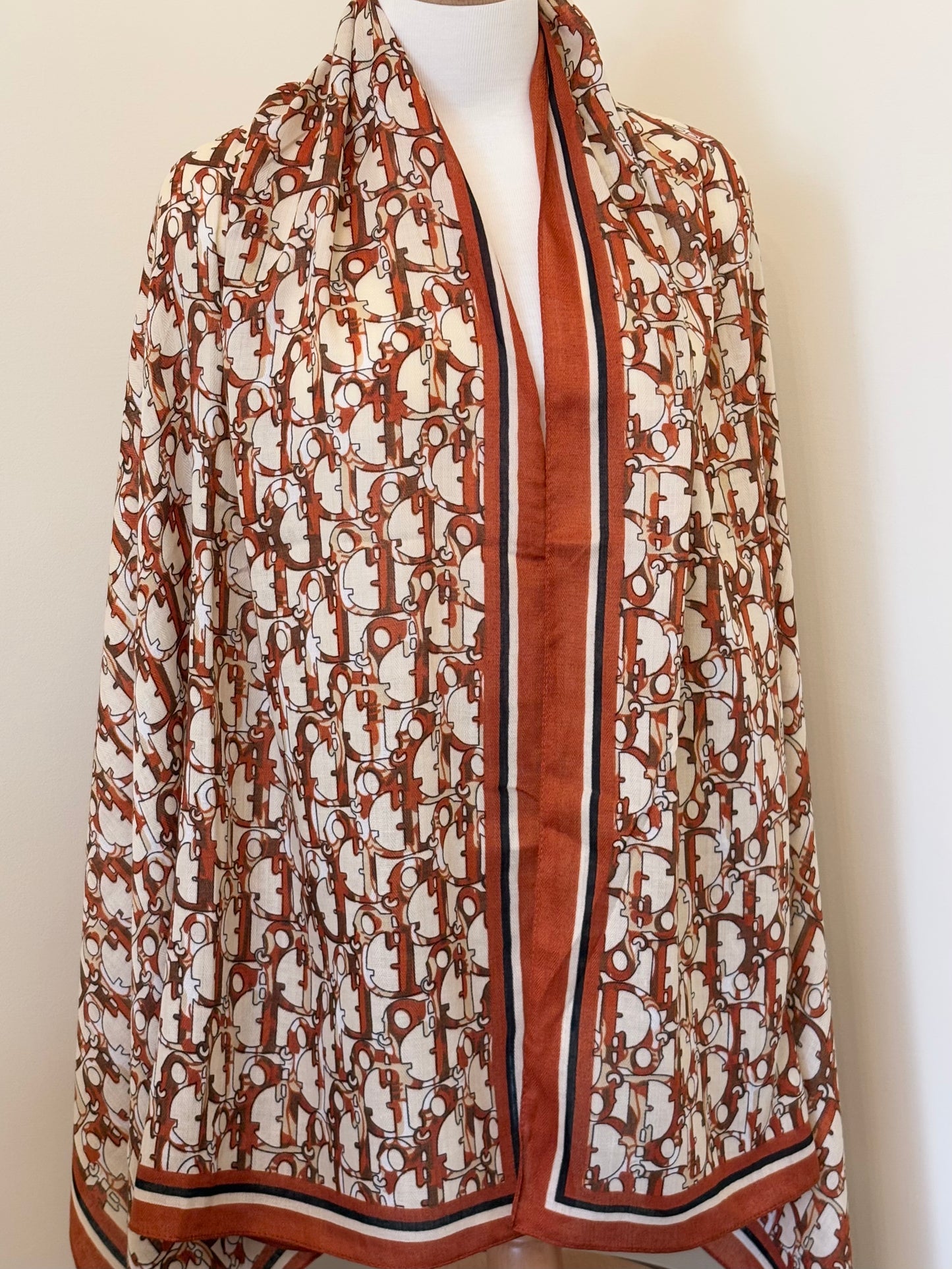 Brown Viscose Scarf