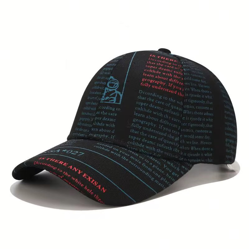 Black Cap with Red and Blue writings