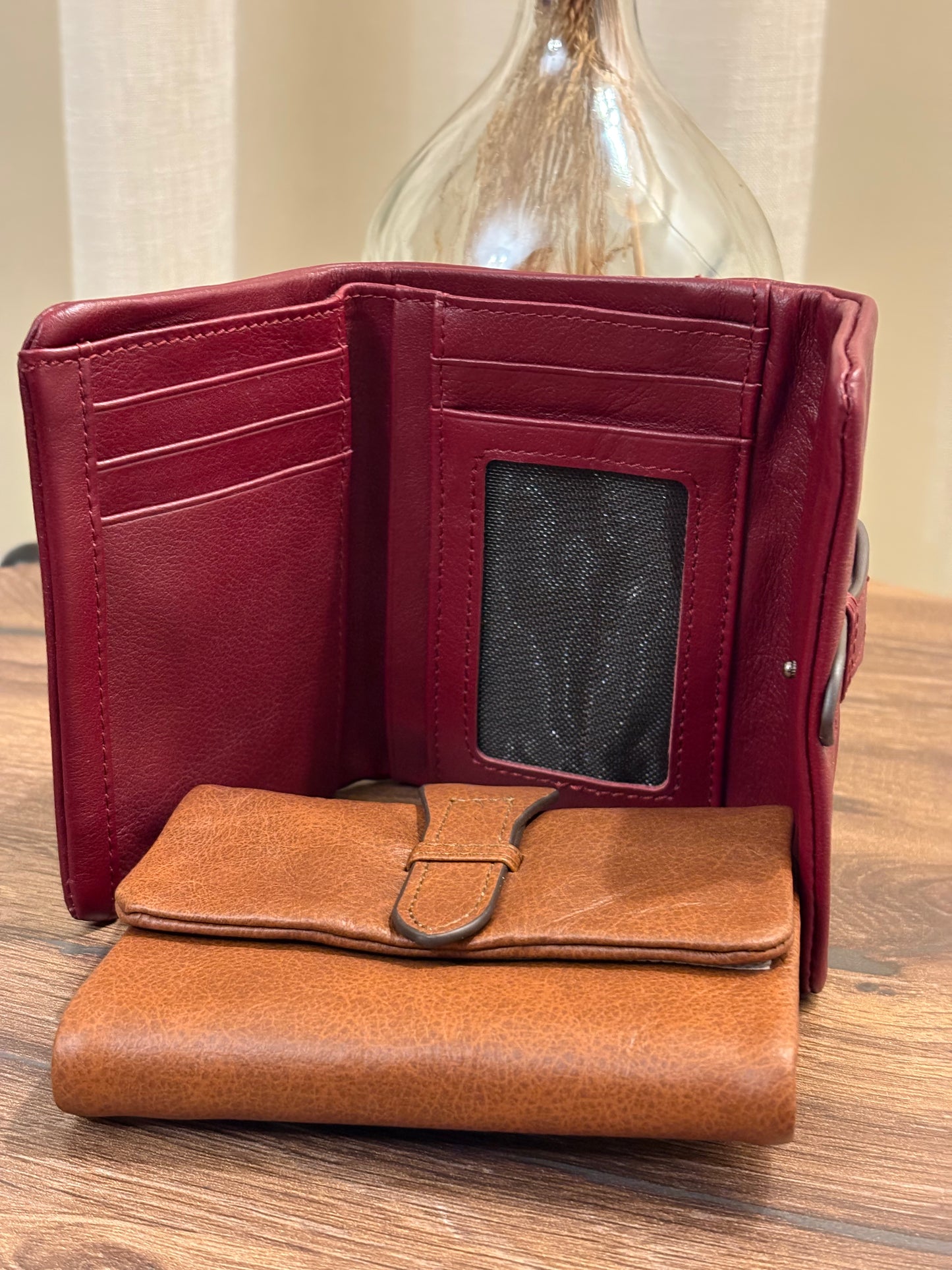 Genuine Leather Short Brown Wallet