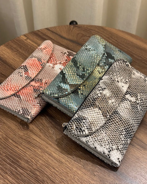 Genuine Leather Long Red Wallet