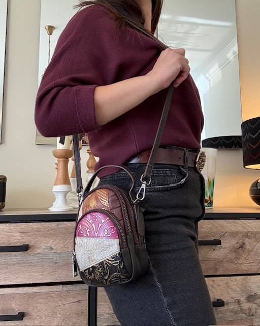 Colorful Genuine Leather Mini Crossbag