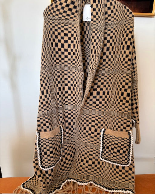 Acrylic Poncho with Sleeves