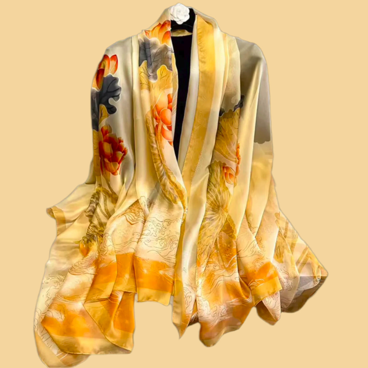 Floral Chiffon Scarf