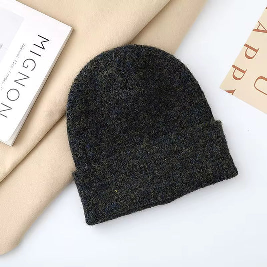 Black Beanie with Colorful Threads