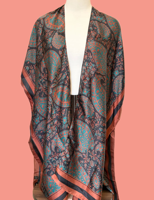 Silk Poncho Scarf