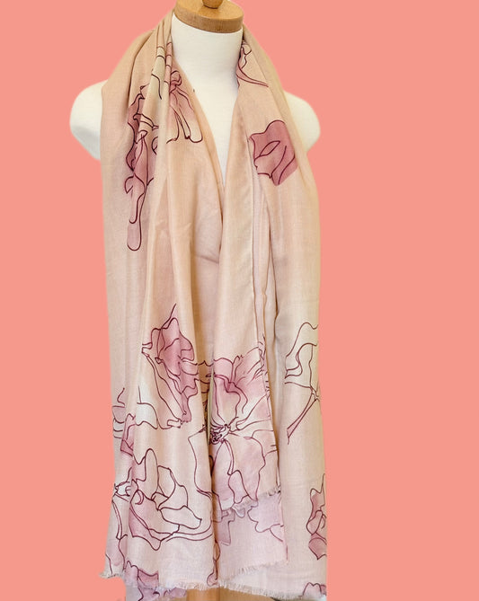 Viscose Floral Print Scarf