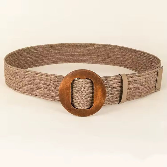 Brown Straw Belt