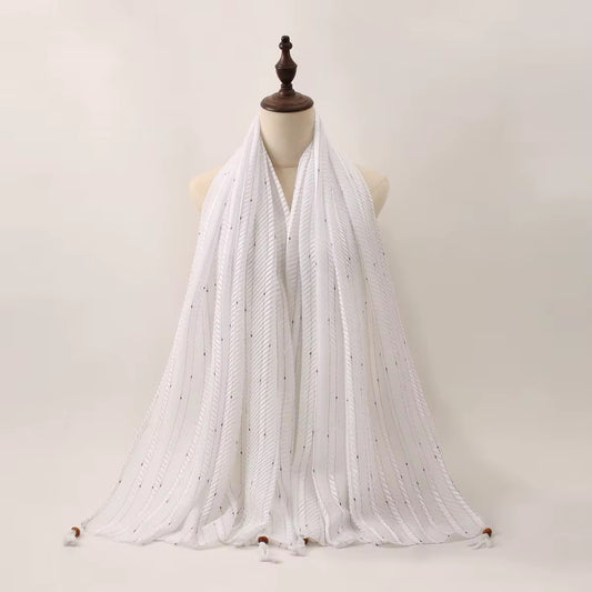 White Viscose Scarf