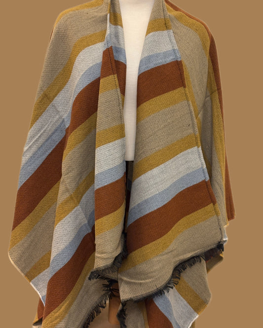 Colorful Wool Poncho