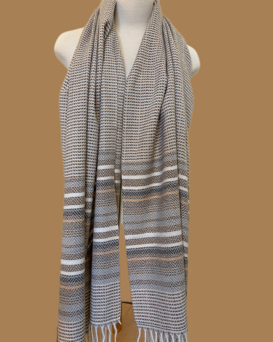 Grey Light Wool Shawl