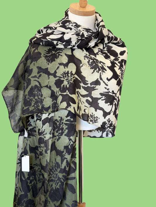 Green Viscose Scarf