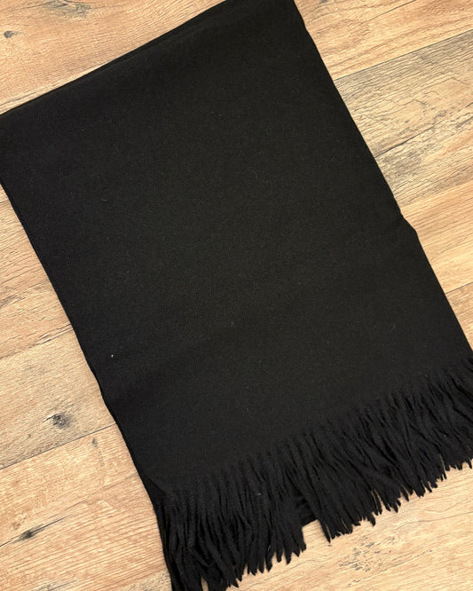 Black Soft Wool Shawl