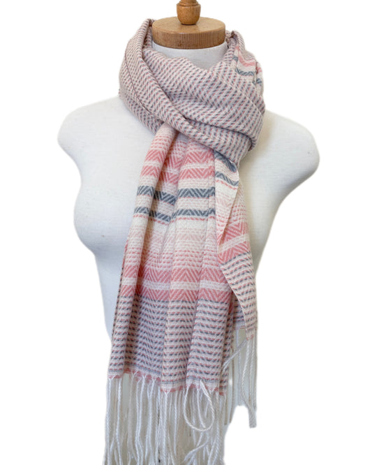 Pink Light Wool Shawl