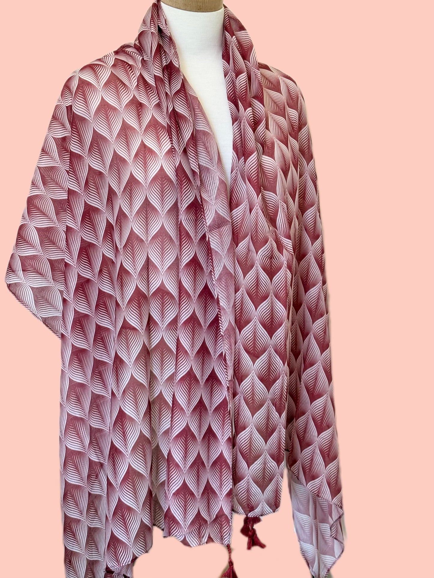 Red Viscose Scarf