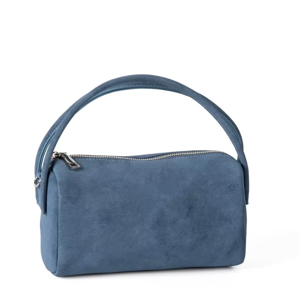 Blue Suede Handbag