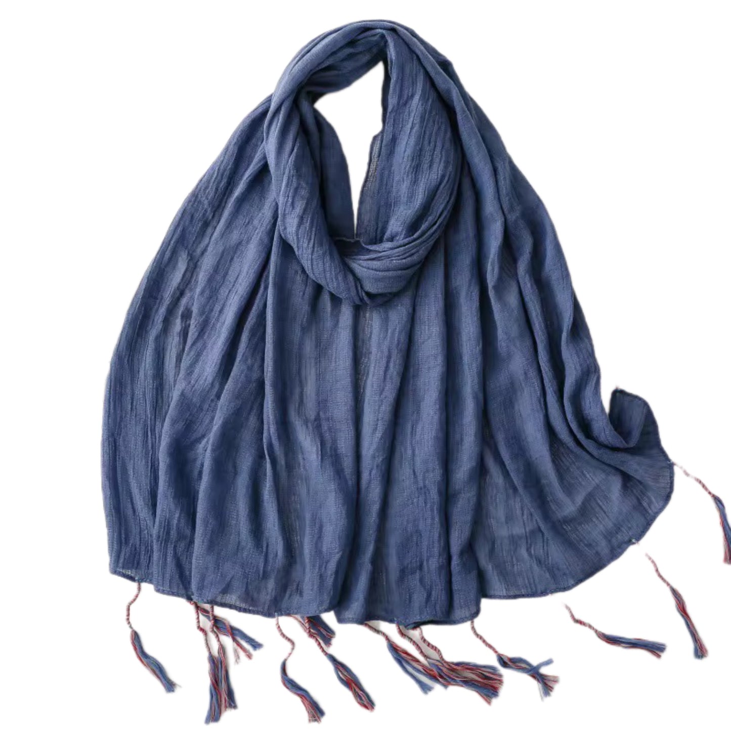 Linen scarf with tassels