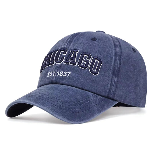 Navy Chicago Cotton Cap