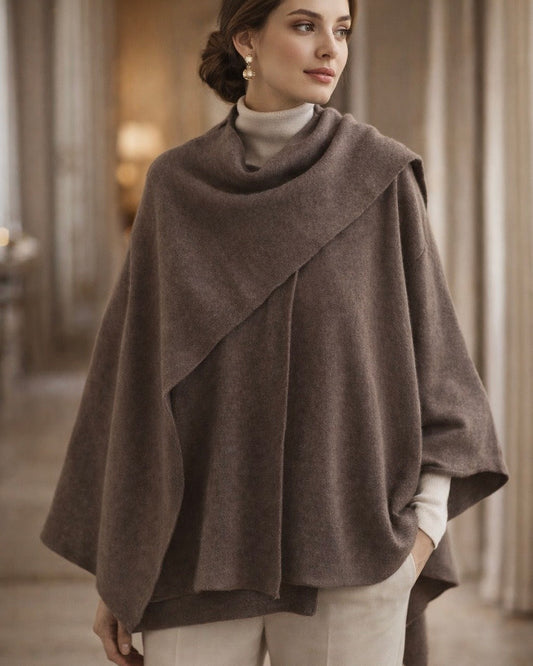 One Size Wool Cardigan with Shawl