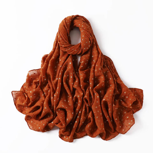 Bric Scarf with Gold Prints