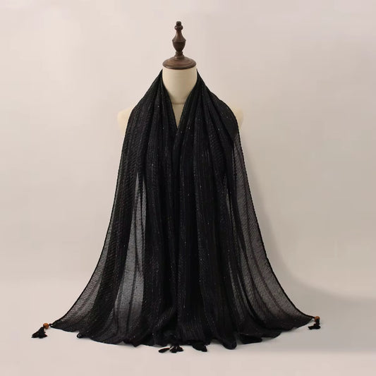 Black Viscose Scarf