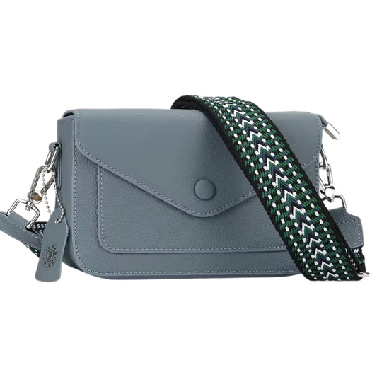 Genuine Leather Blue Crossbag