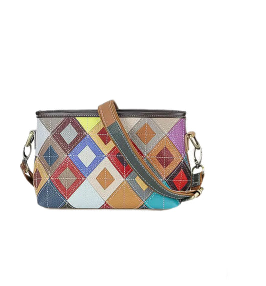 Genuine Leather Colorful Handbag