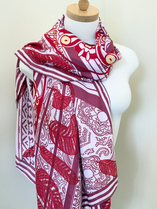 Red Thick Polyester Scarf