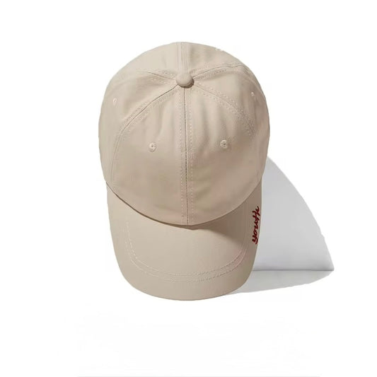 Beige Youth Cap with Red strap