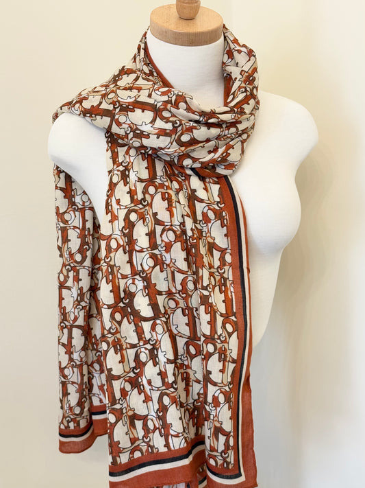 Brown Viscose Scarf