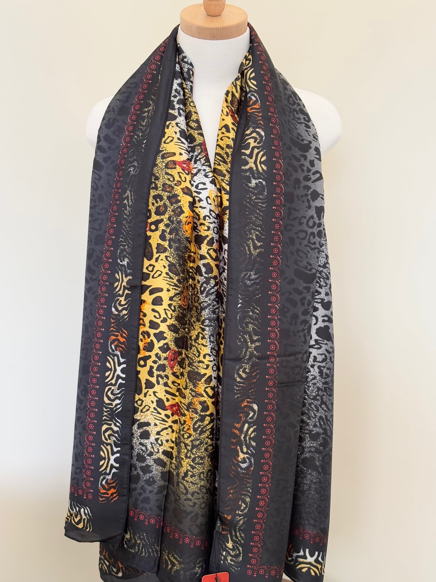 Animal Print Silk Scarf