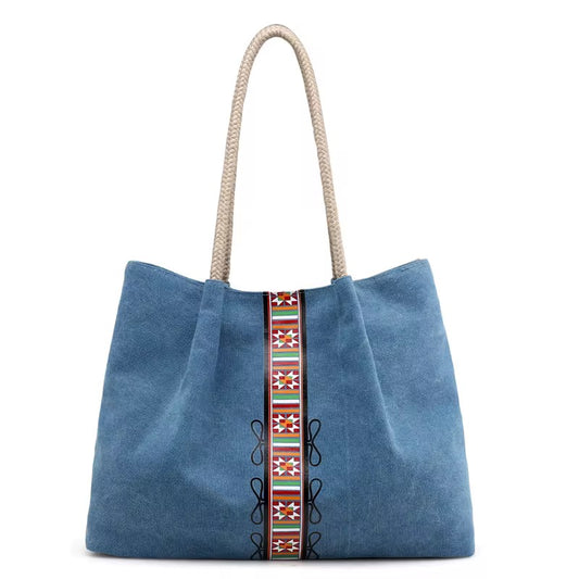 Blue Thick Canvas Bag