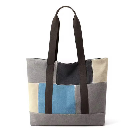 Multicolor Thick Canvas Large Bag