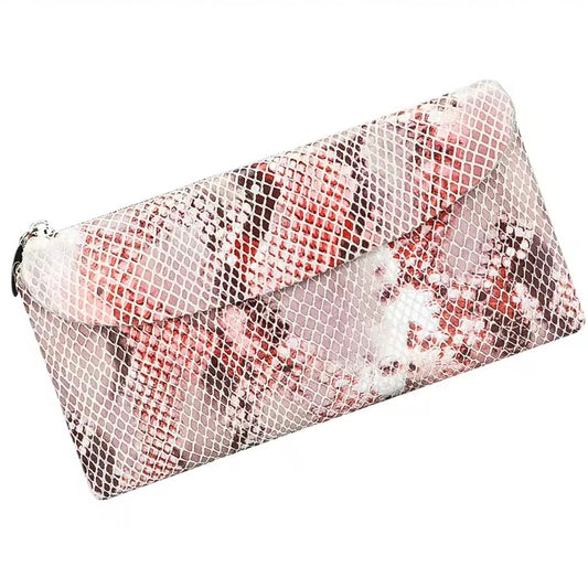 Genuine Leather Long Red Wallet