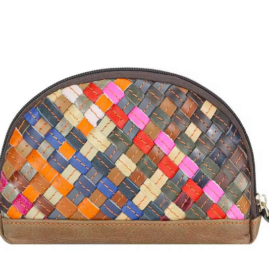 Colorful genuine leather pouch
