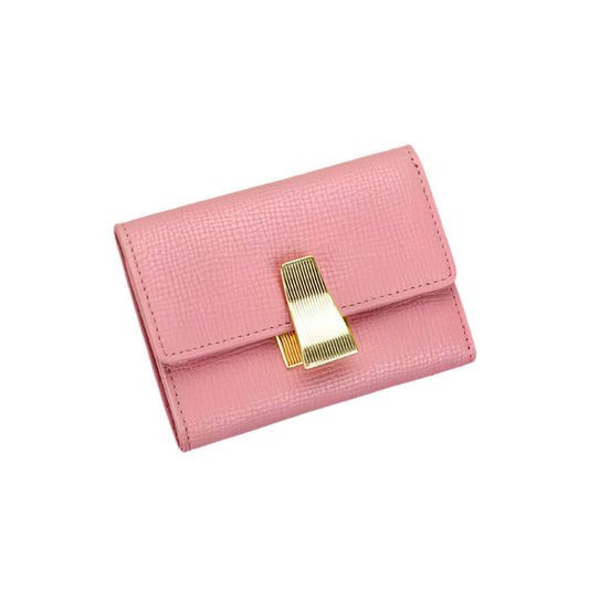 Genuine Leather Pink Mini Wallet