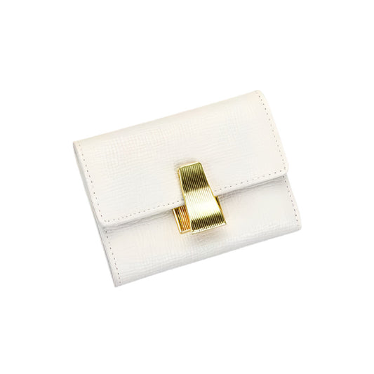 Genuine Leather White Mini Wallet