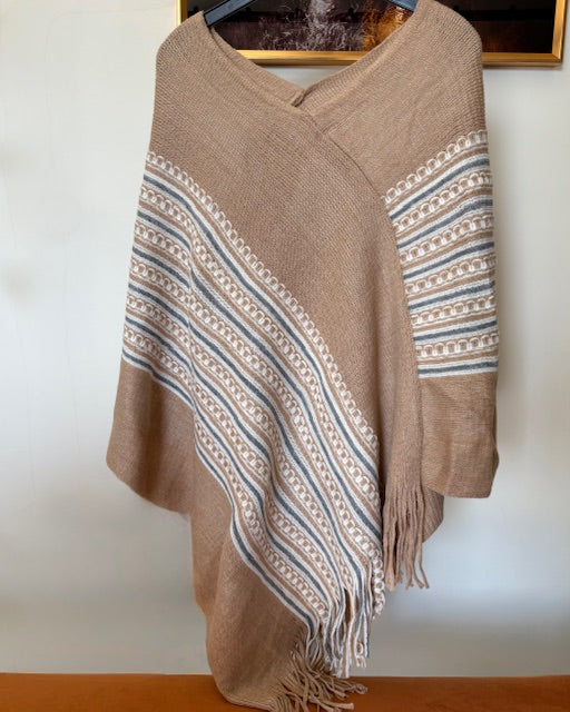 Beige Wool Cape