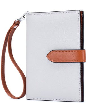 Genuine Leather White Passport Holder and Wallet