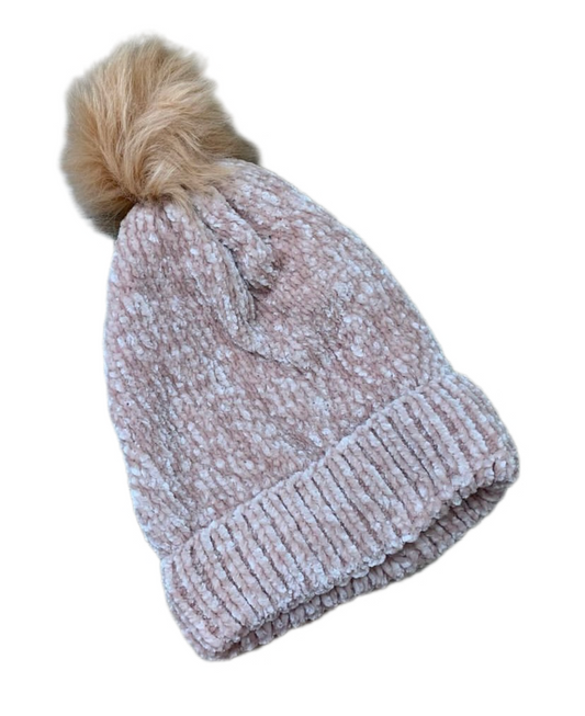 Light Pink Wool Beanie