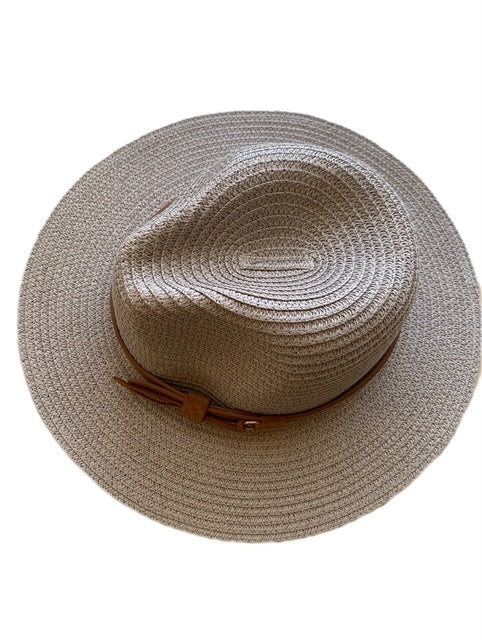 Grey Straw Hat