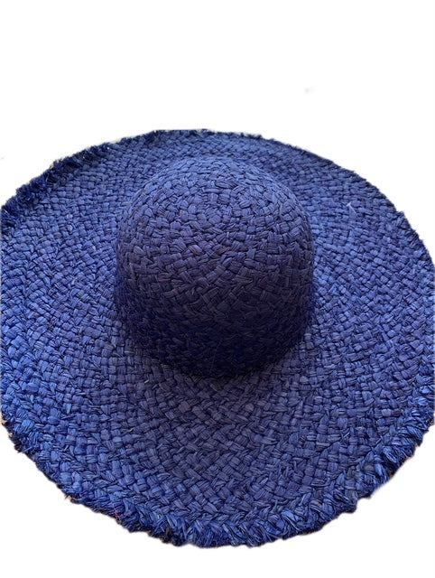 Navy Natural Straw Hat