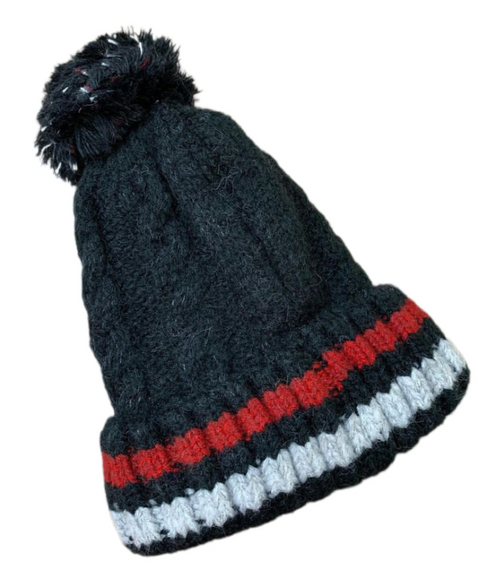 Black Wool Beanie